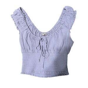 LA Hearts Lavender Ruffled Women's Top